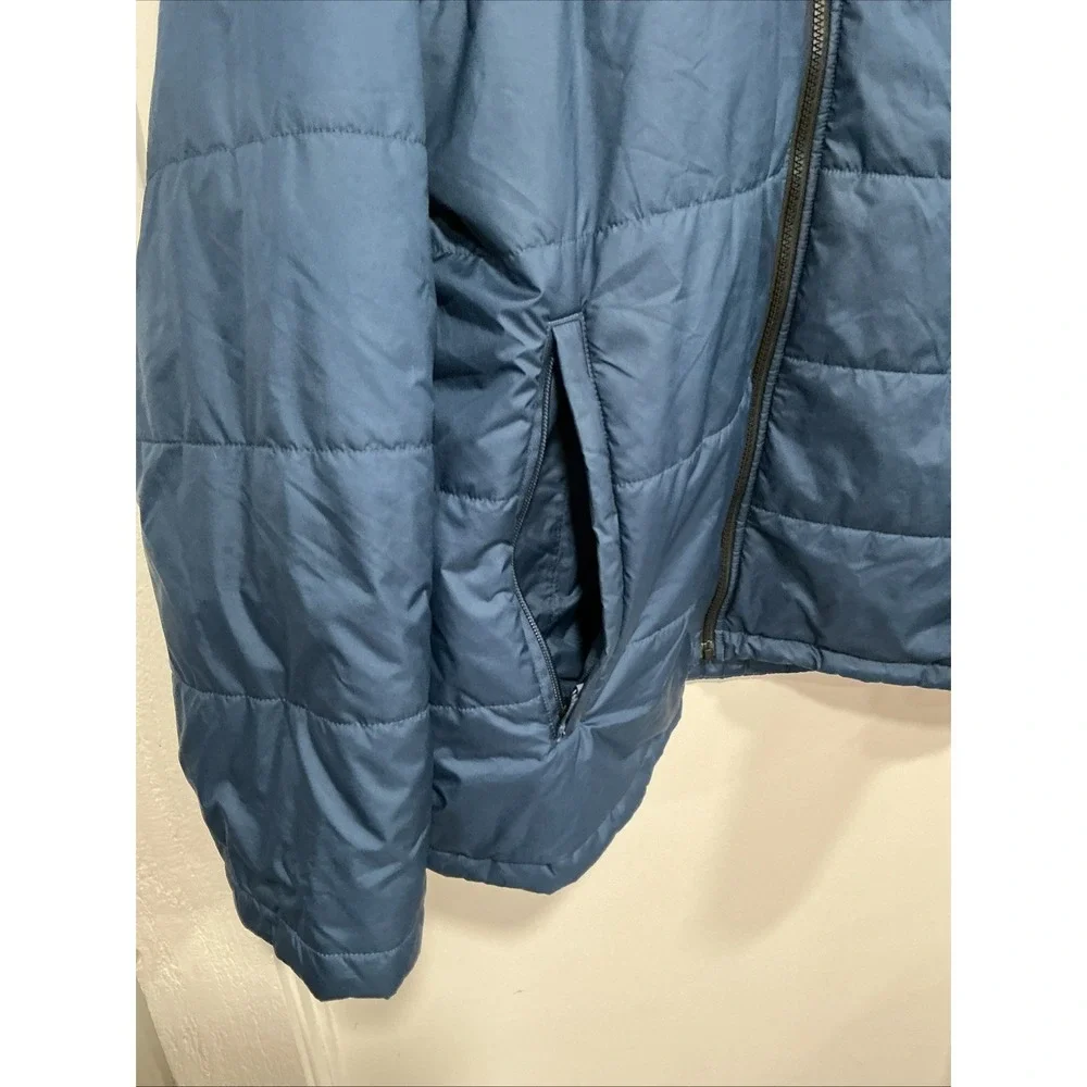 The North Face Mens Blue Insulated Puffer Jacket Full Zip, 3XL, Busch Light